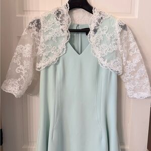 Banana Republic Elegant Mint Green Sleeveless Dress